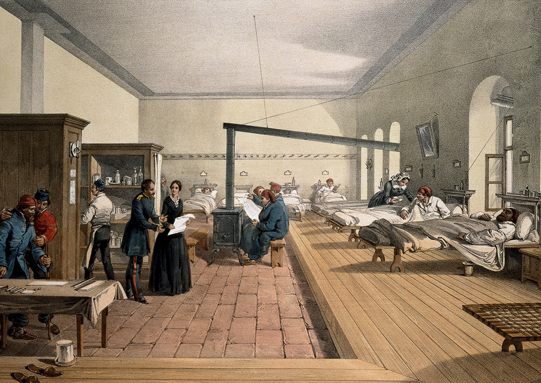 Illustration of a hospital in the 19th Century