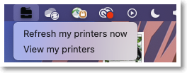 The Print Deploy client should appear in your taskbar, use it to refresh the list of shared printers and to open the client to install additional printers