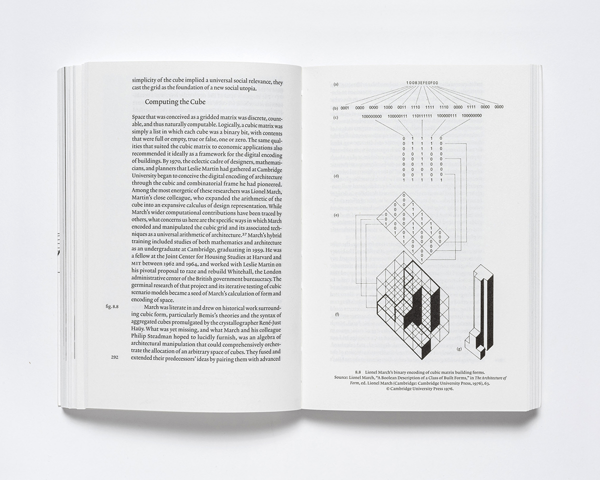 Spread from Witt's new book Formuations. Text on the left page and a diagram on the right page.