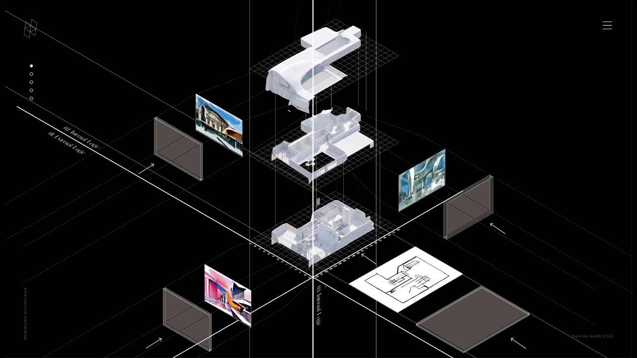 Visualization of models and drawings on an axis.