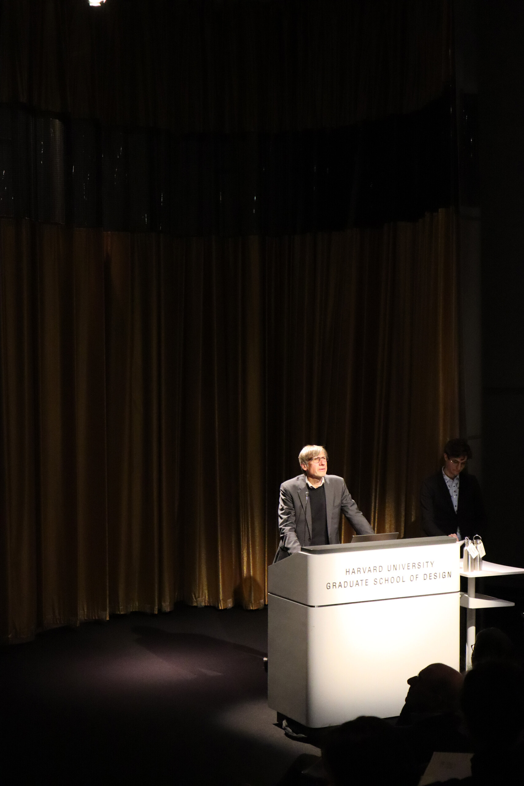 Martin Bechthold lectures in Piper Auditorium.