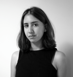 black and white headshot of Annie Simpson