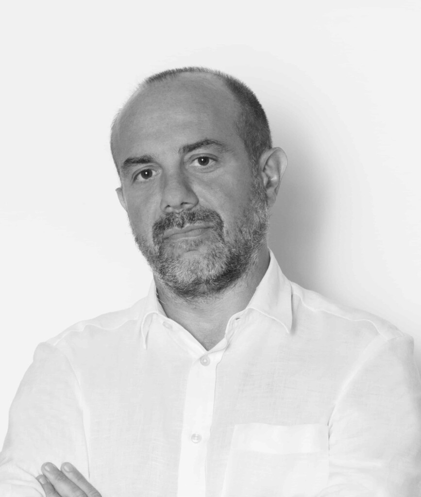 Black and white headshot of Angelo Lunati