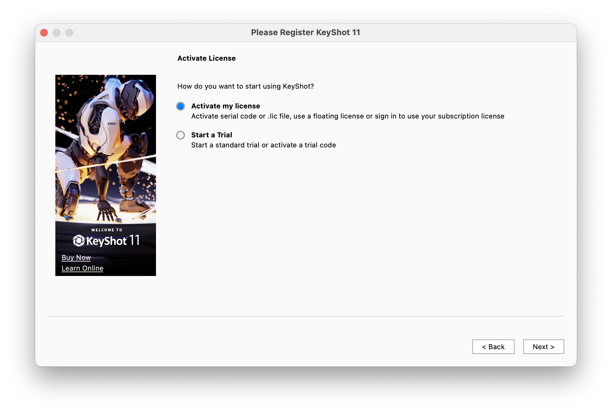 Keyshot - Activate My License
