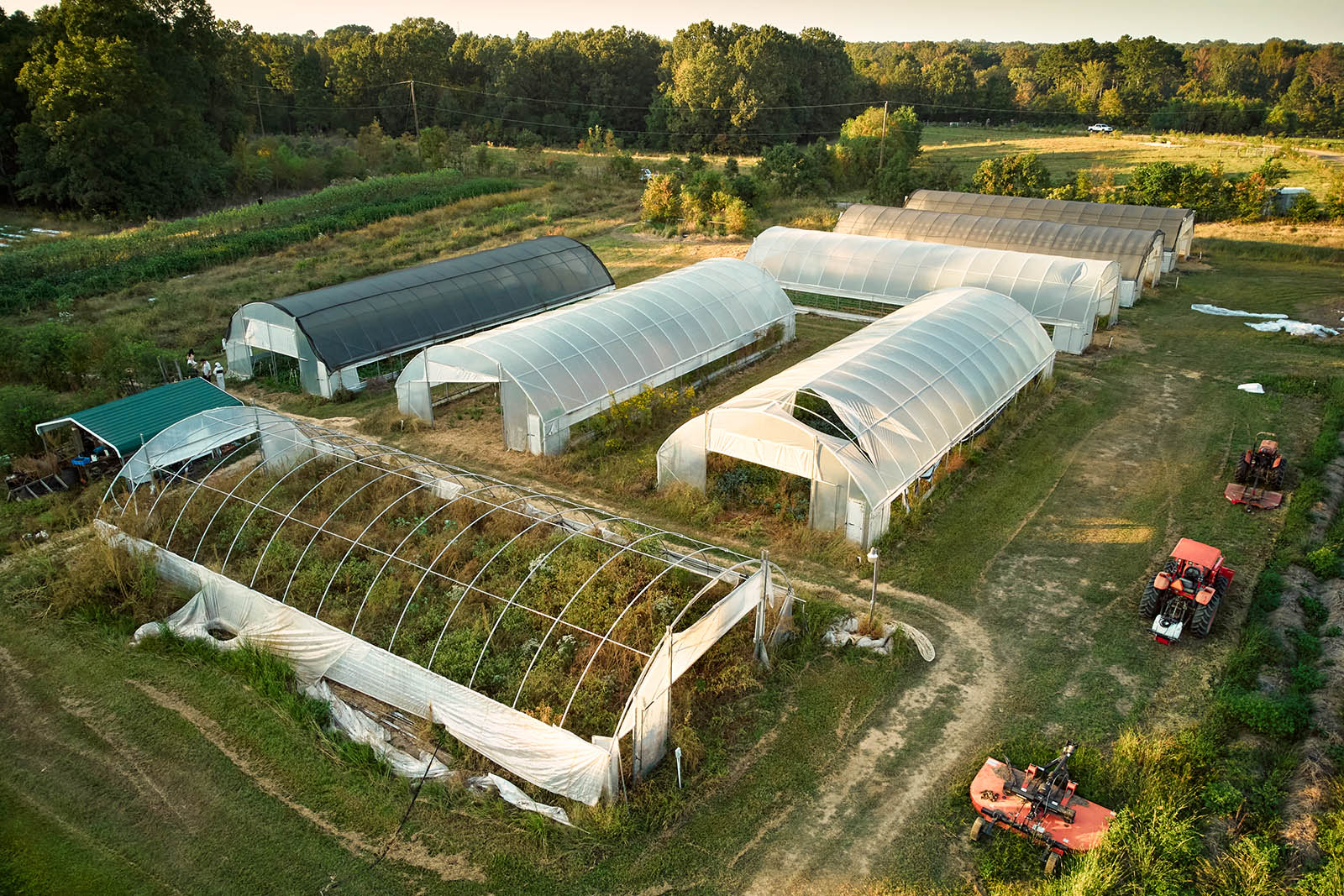 Aerial photo of a farm