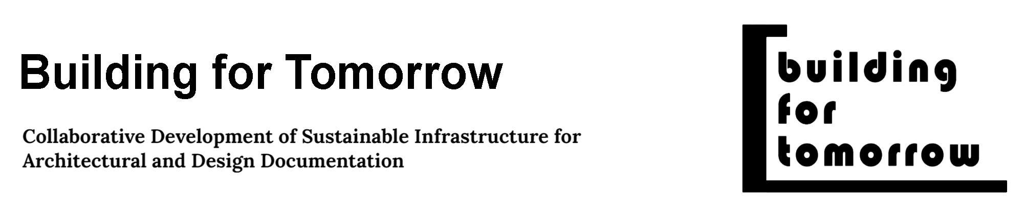 Building for Tomorrow Logo in black and white.