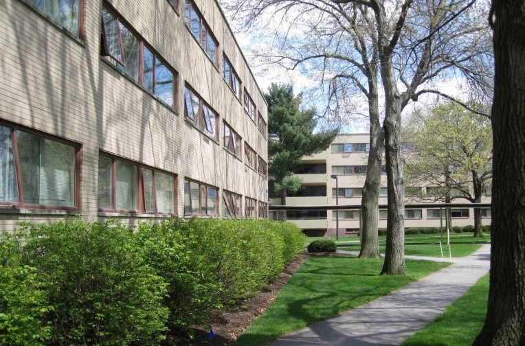 Exterior of Holmes Hall.