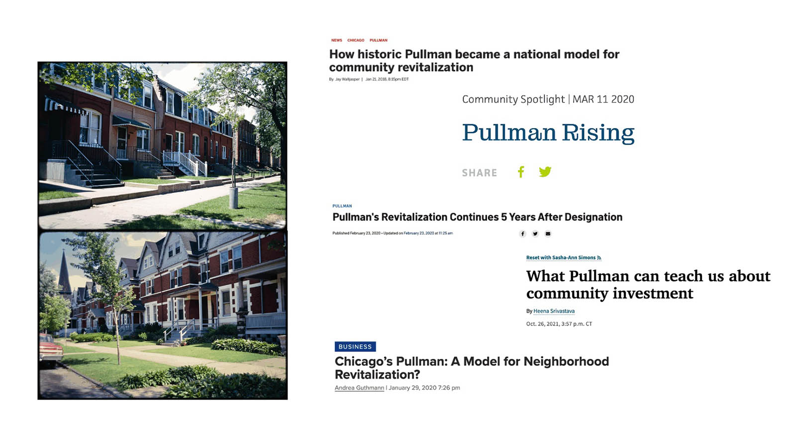 Headlines discussing Pullman’s recent developmental successes