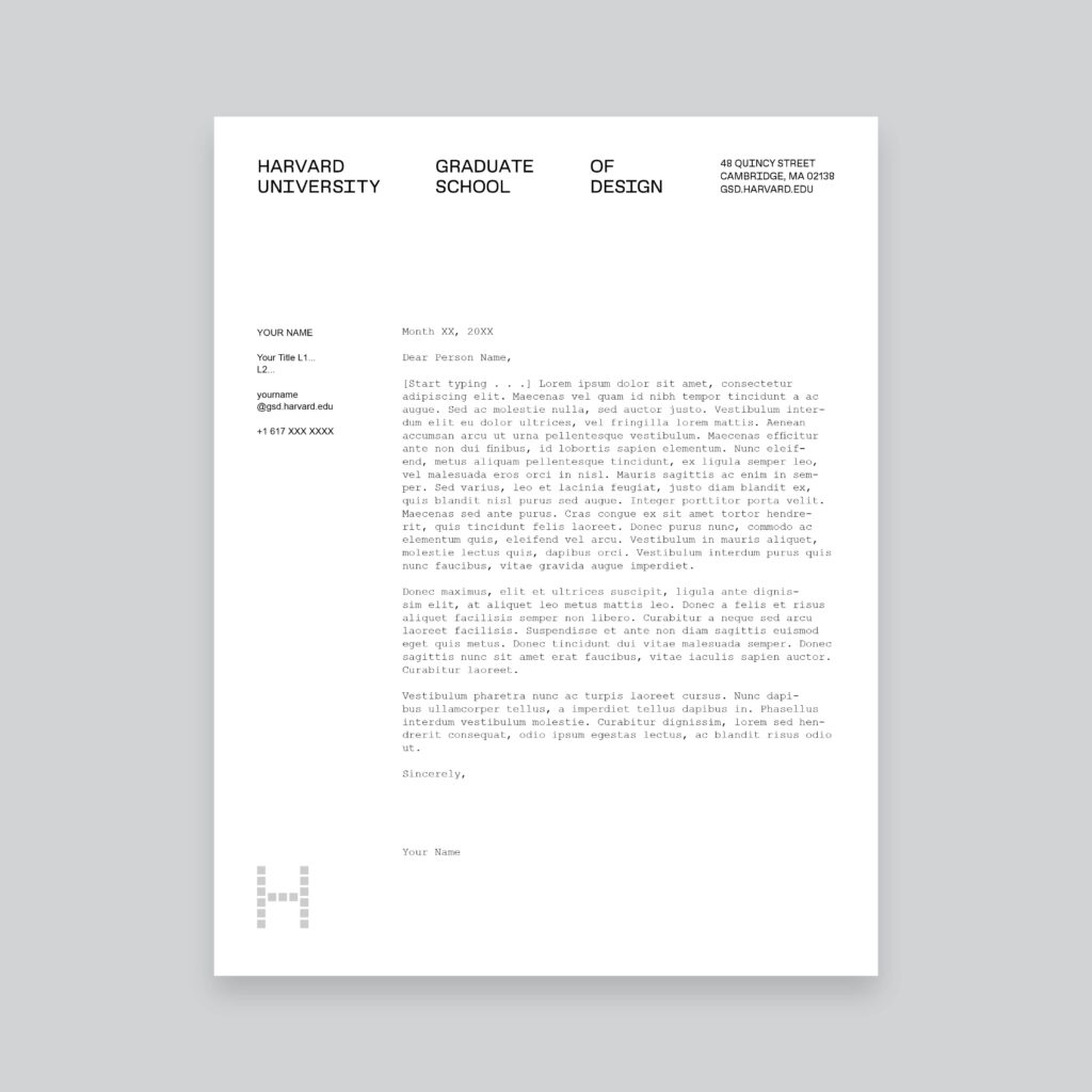Screenshot of the new GSD letterhead template.
