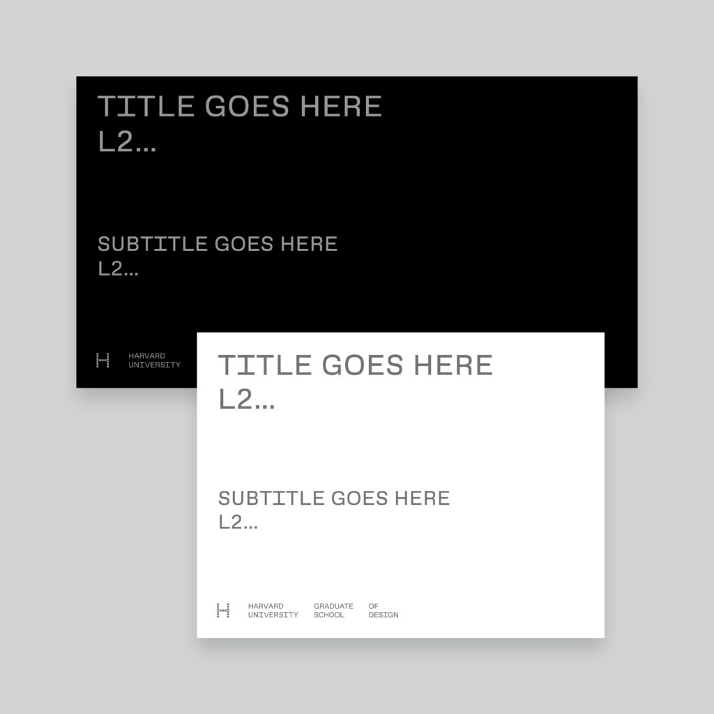 Screenshot of the GSD's new Powerpoint title page and content slide.