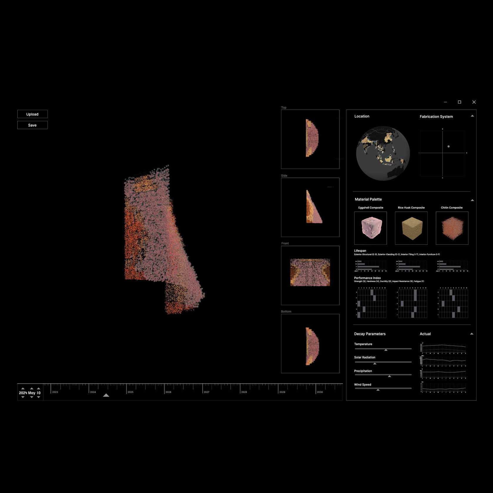 Computer program screenshot of a model