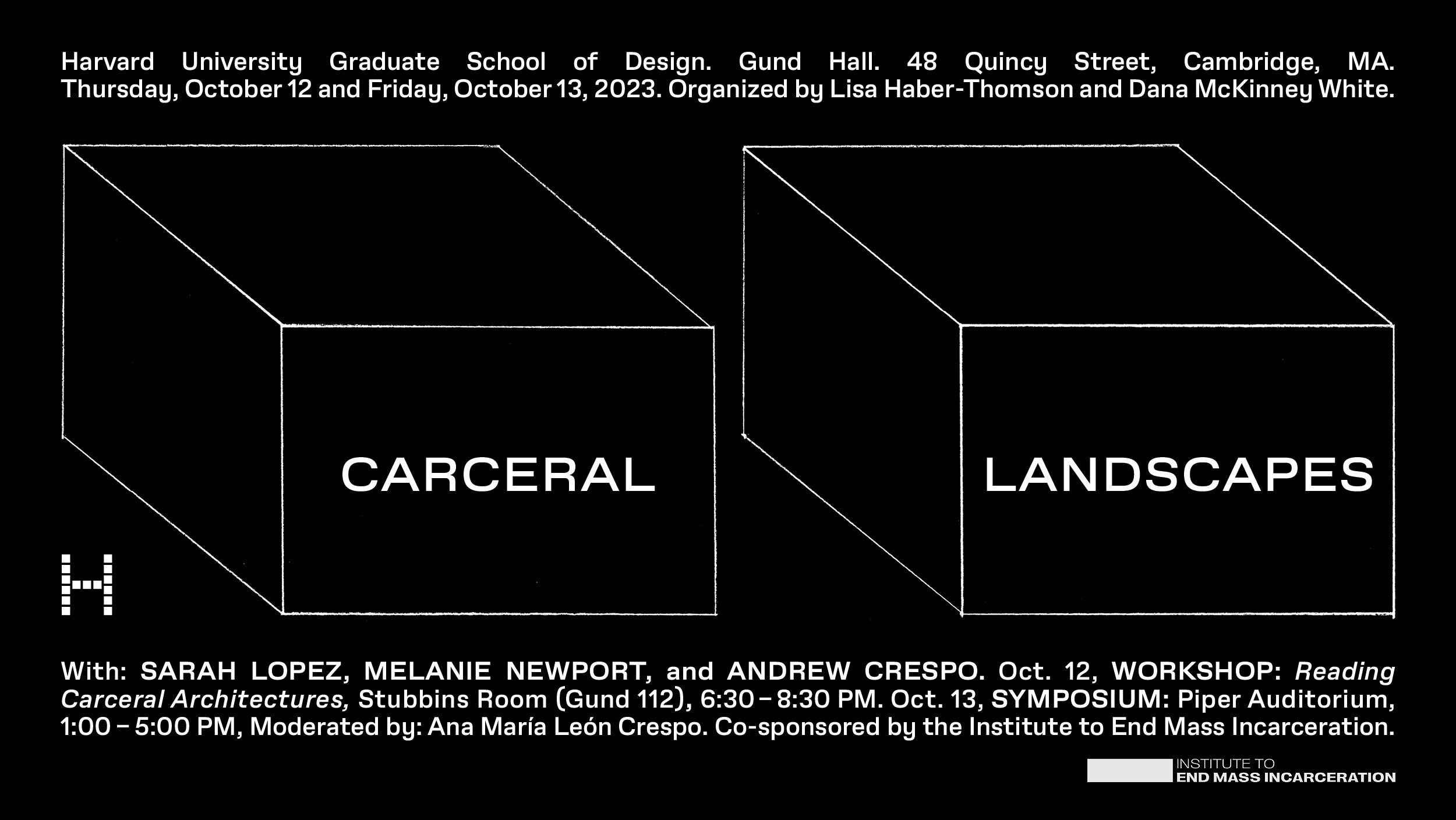 Black image with white text advertising
