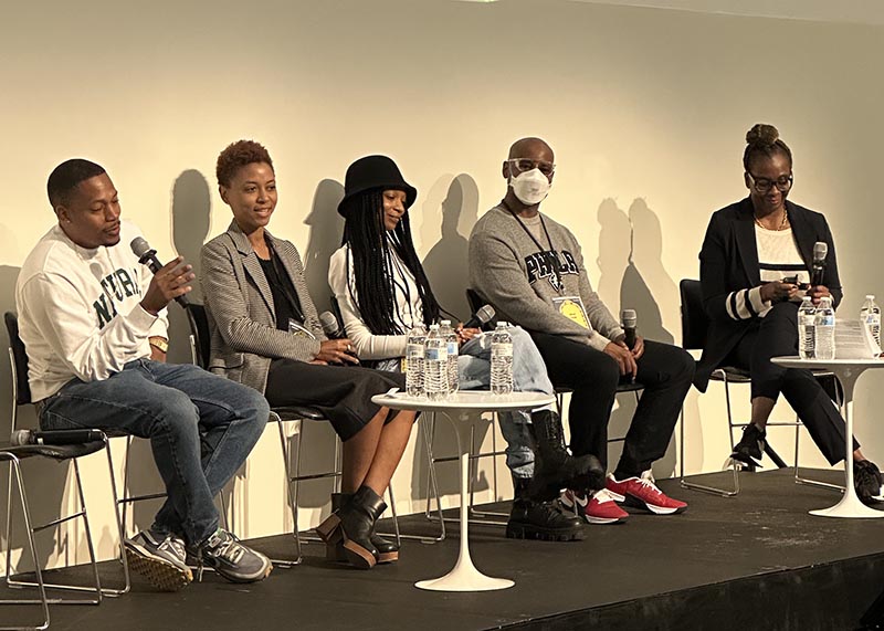 A group of speakers at the Black in Design 2023 conference.