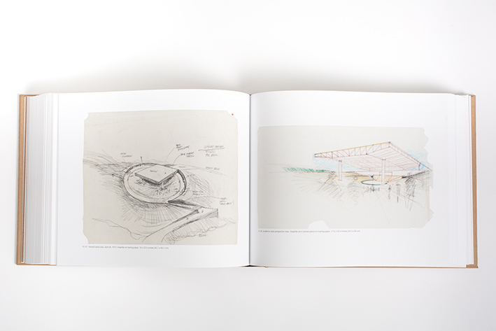 A spread from Frank Gehry's catalogue raisonne of drawings.