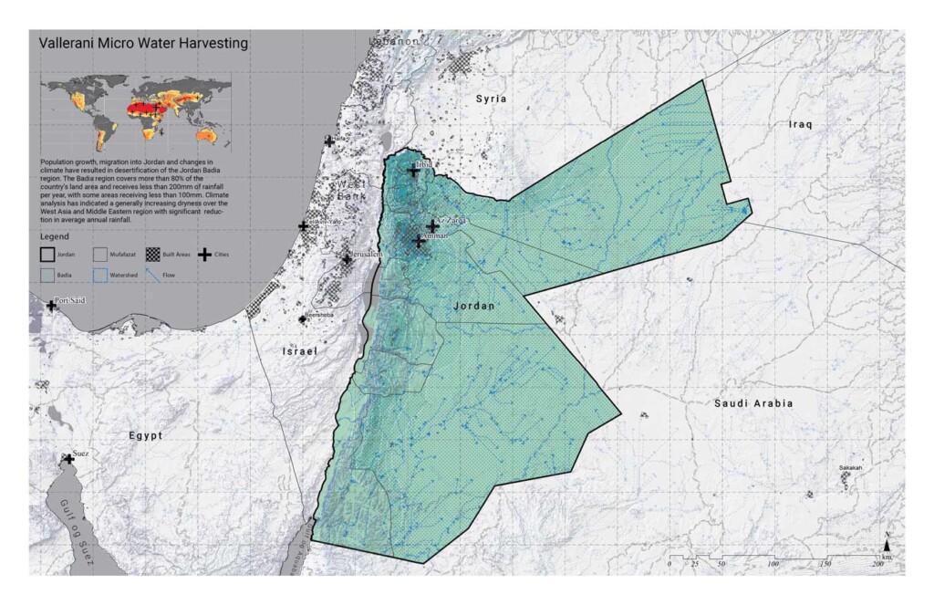 An annotated map showing population growth in the Levant area of the Eastern Mediterranean and West Asia.