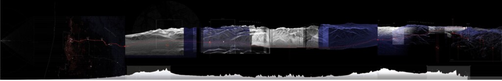A digital rendering depicting various sites for oil and gas drilling in the Arctic.