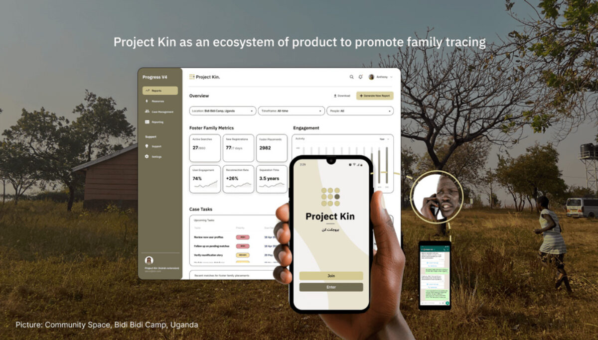 A composite image of the various platforms developed in the project, including a phone application, a desktop platform, and an IVR feature.