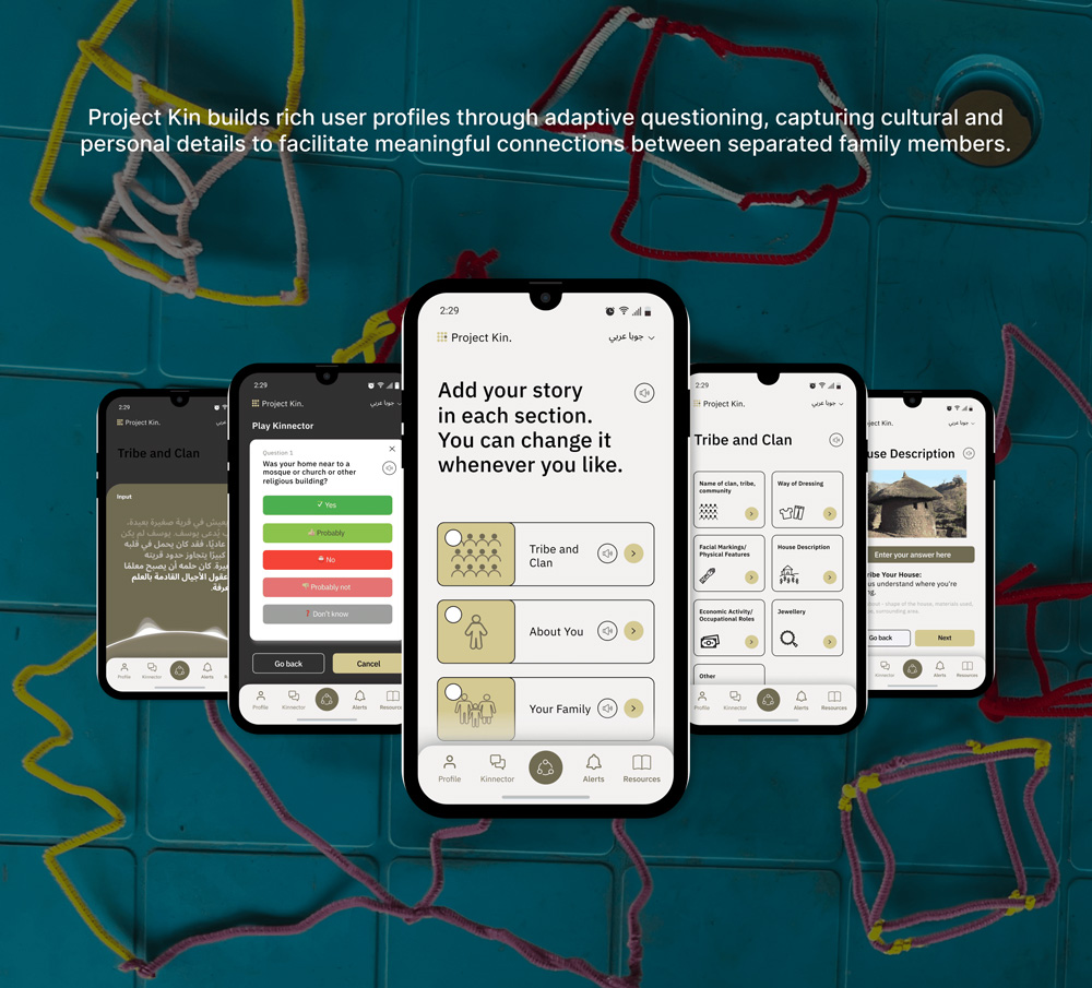 A composite image of cell phone screens with pipe-cleaner sculptures in the background.