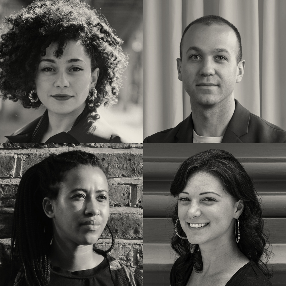 A grid of four portraits of the architects who are finalists for the 2024 wheelwright prize.