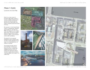 Photos and text describing Dublin as a site for the project.