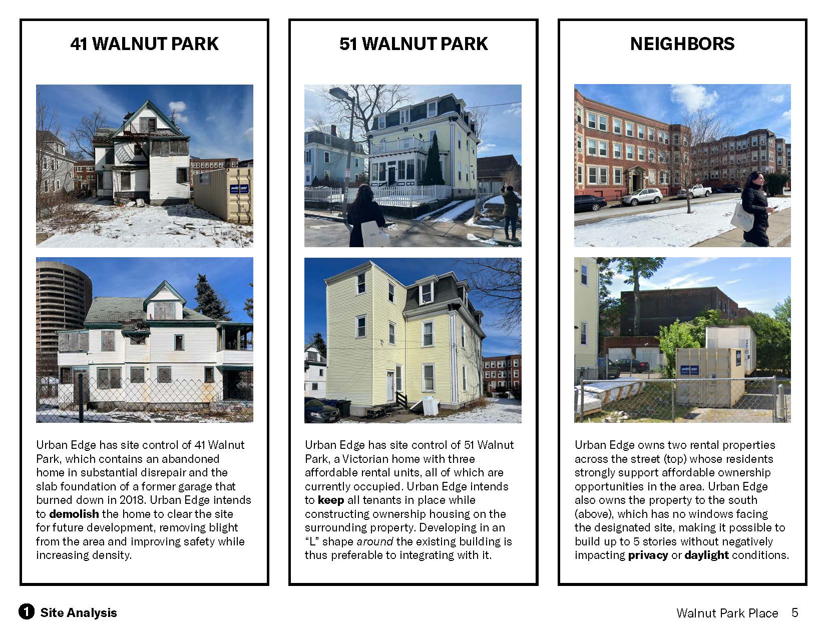 Three buildings within the development