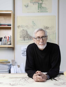 Headshot of Laurie Olin in his office
