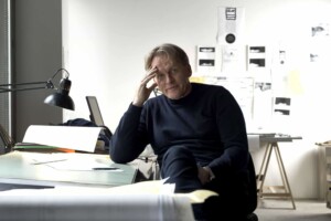 Portrait of Sean Godsell in an office