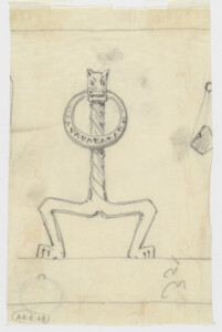 Drawing of andiron design