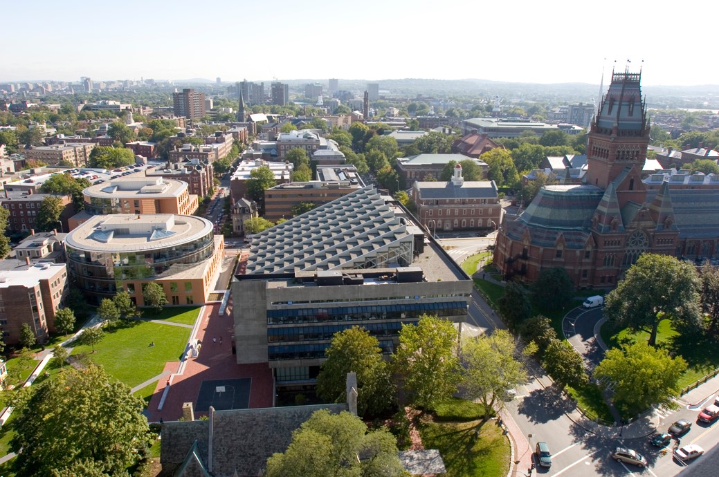 Aerial view of Gund Hall