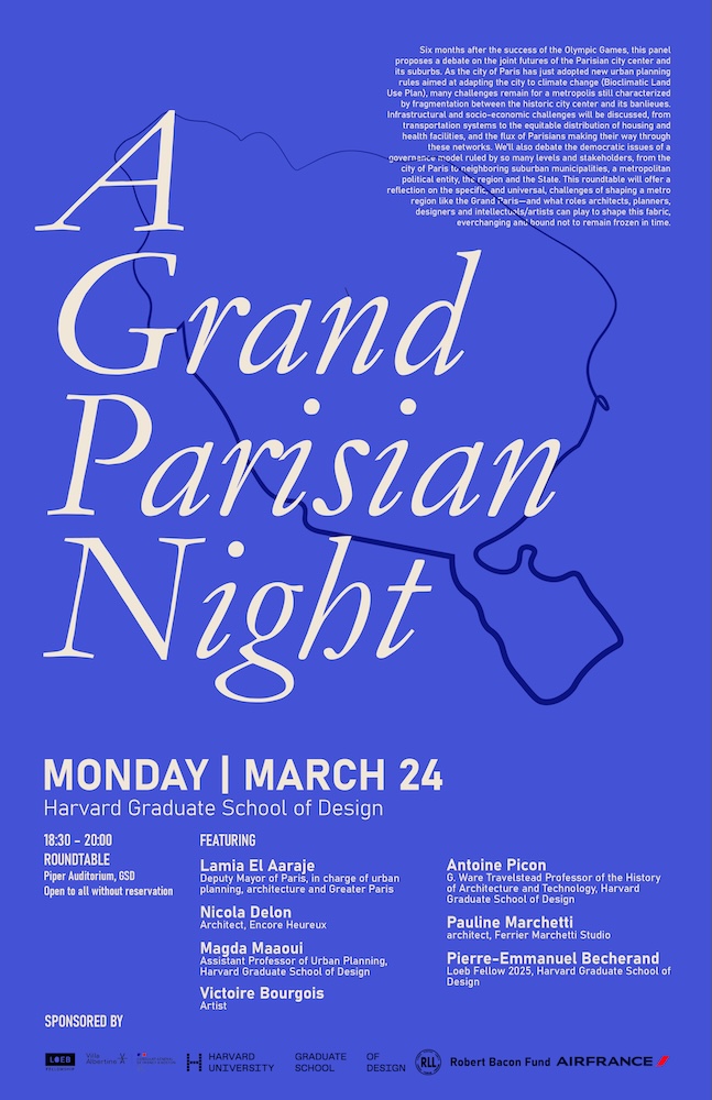 Purple poster with event details in white letters.