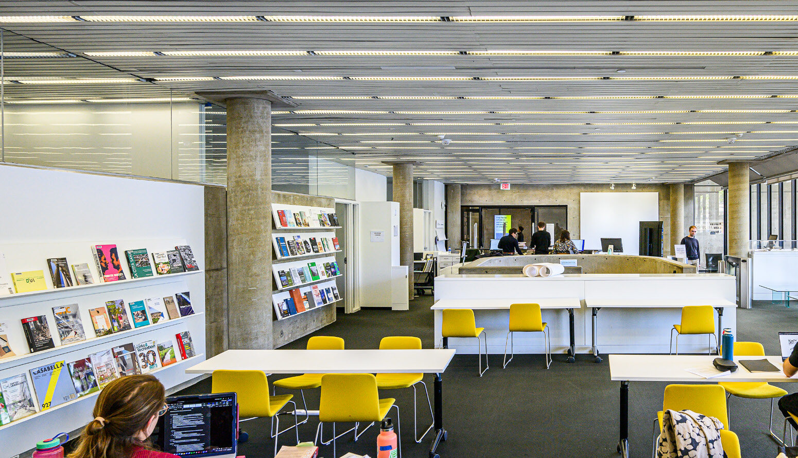 Interior of Frances Loeb Library