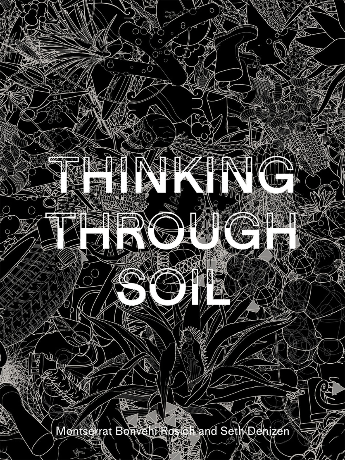 Cover of book is shown as white text over a vector drawing