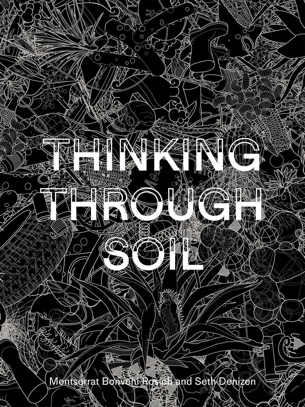 Cover of book is shown as white text over a vector drawing