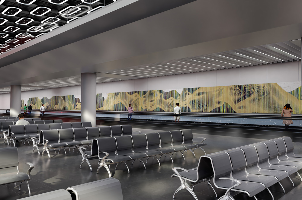 airport interior rendering