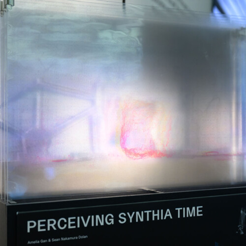 a veiw through many layers of a translucent drawing