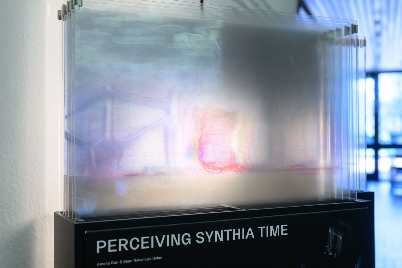 a veiw through many layers of a translucent drawing