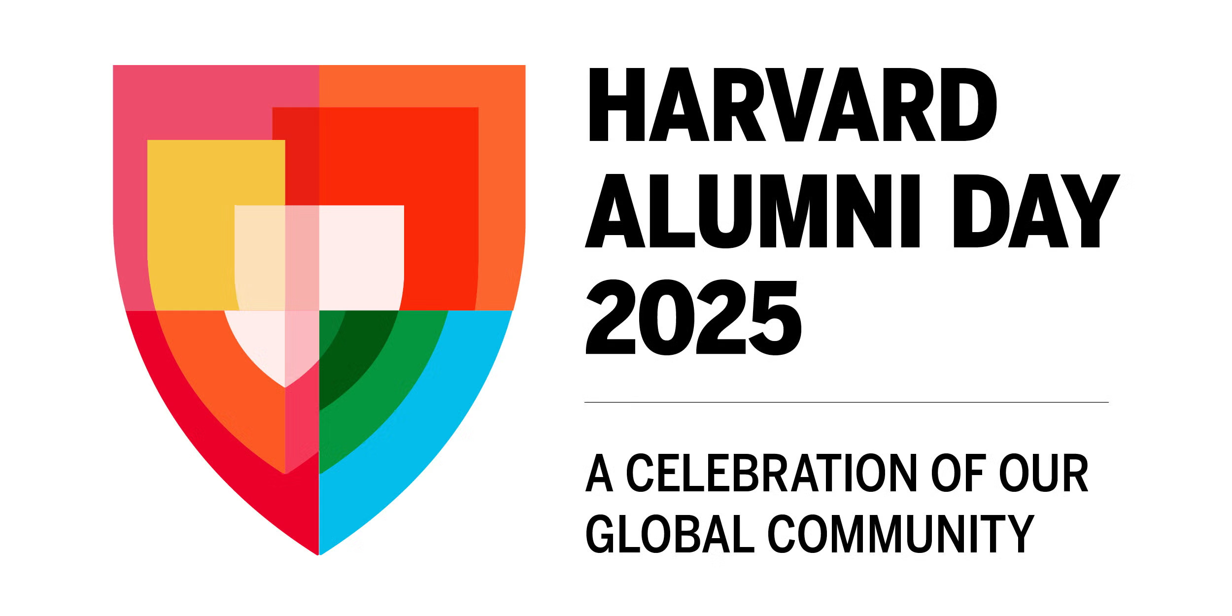 Harvard Alumni Day 2025 Crest and text "A celebration of our global community"