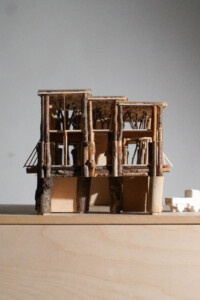 model of wood house