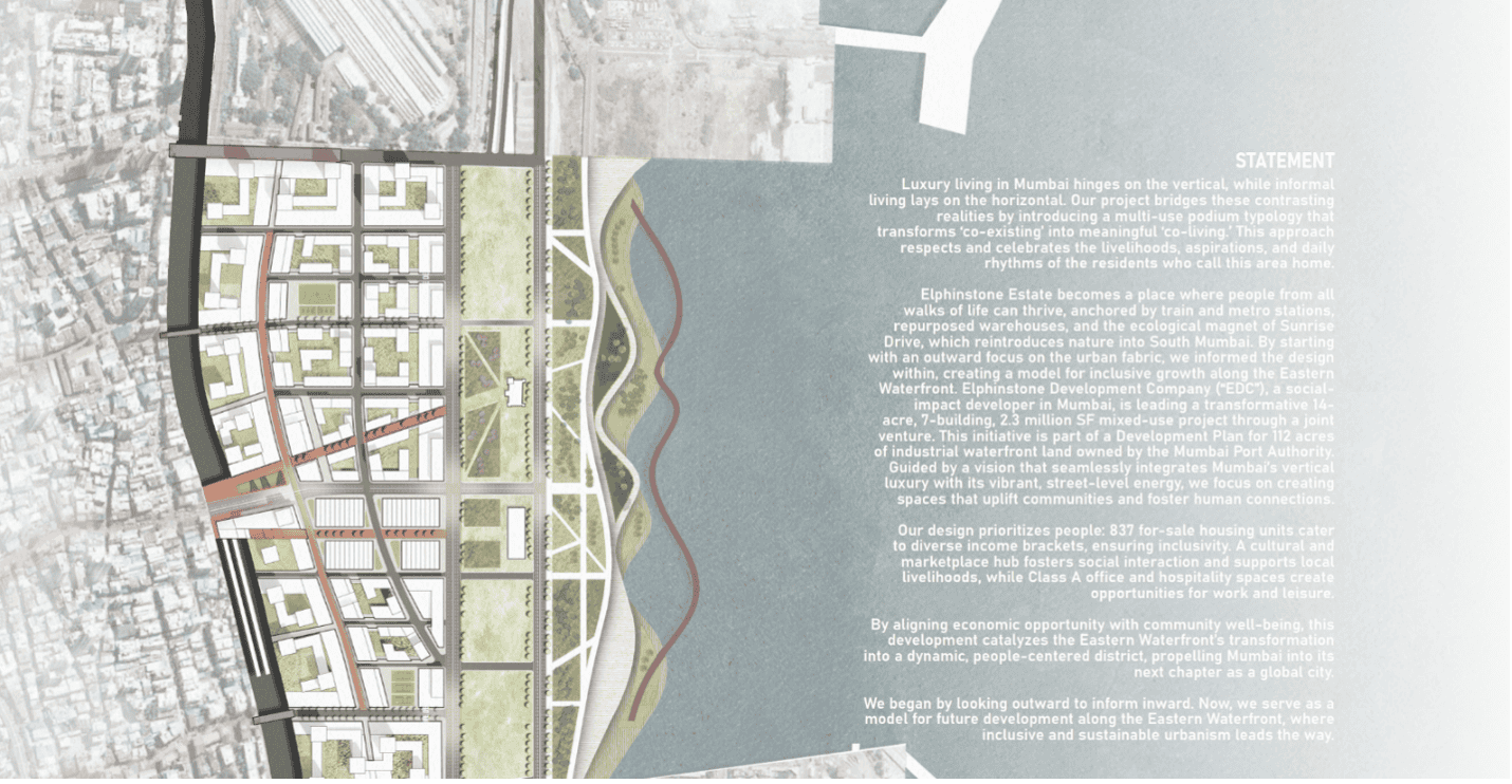 A map of an area of Mumbai with the text: