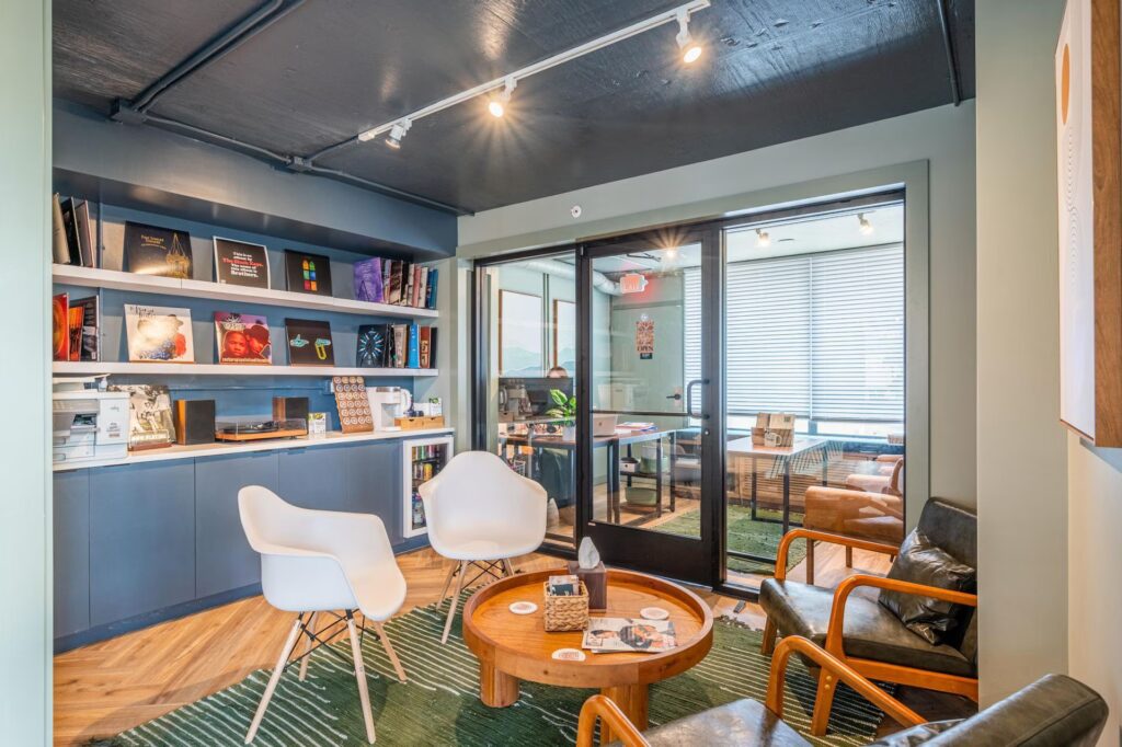 The Wilder Nashville lounge and leasing office
