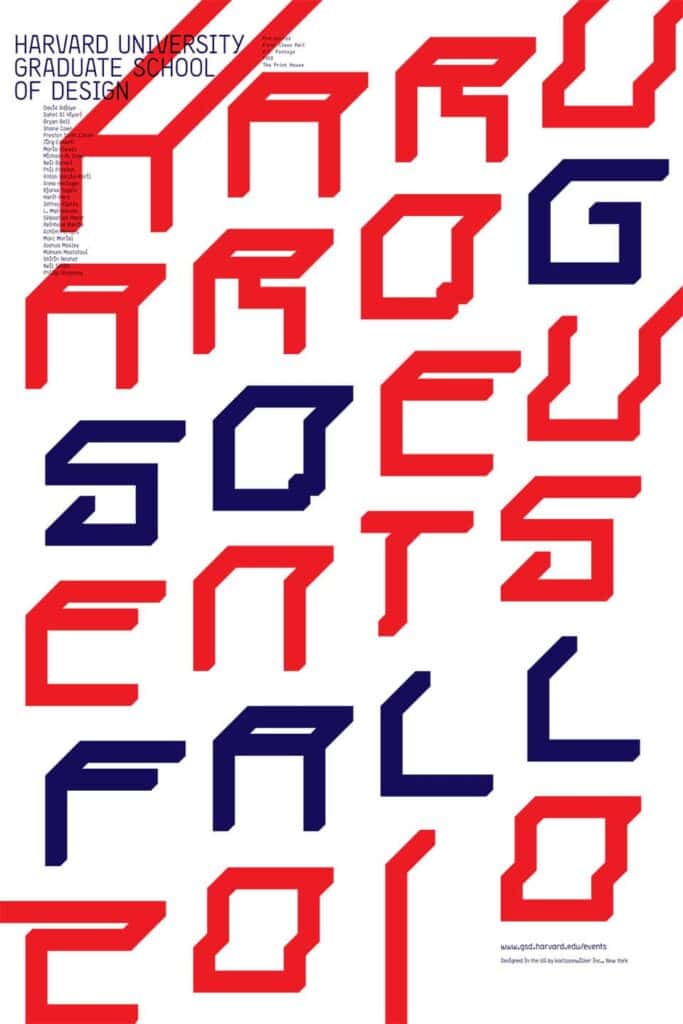 2010-11 GSD Public Programs Fall Poster designed by Karlsoon Wilker