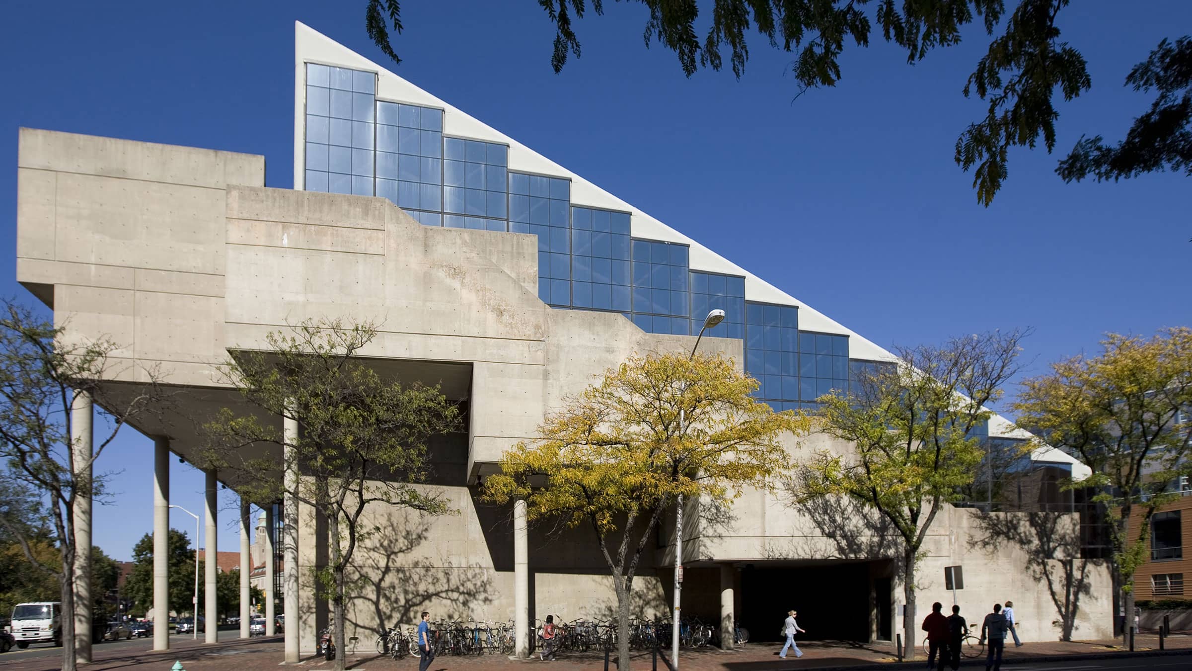 Gund Hall building exterior.