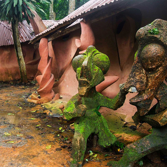 Outdoor sculptures.