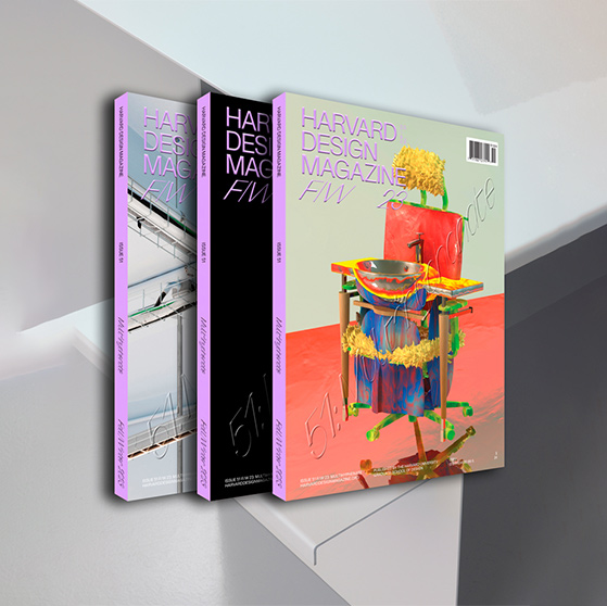 Three covers of Harvard Design Magazine.