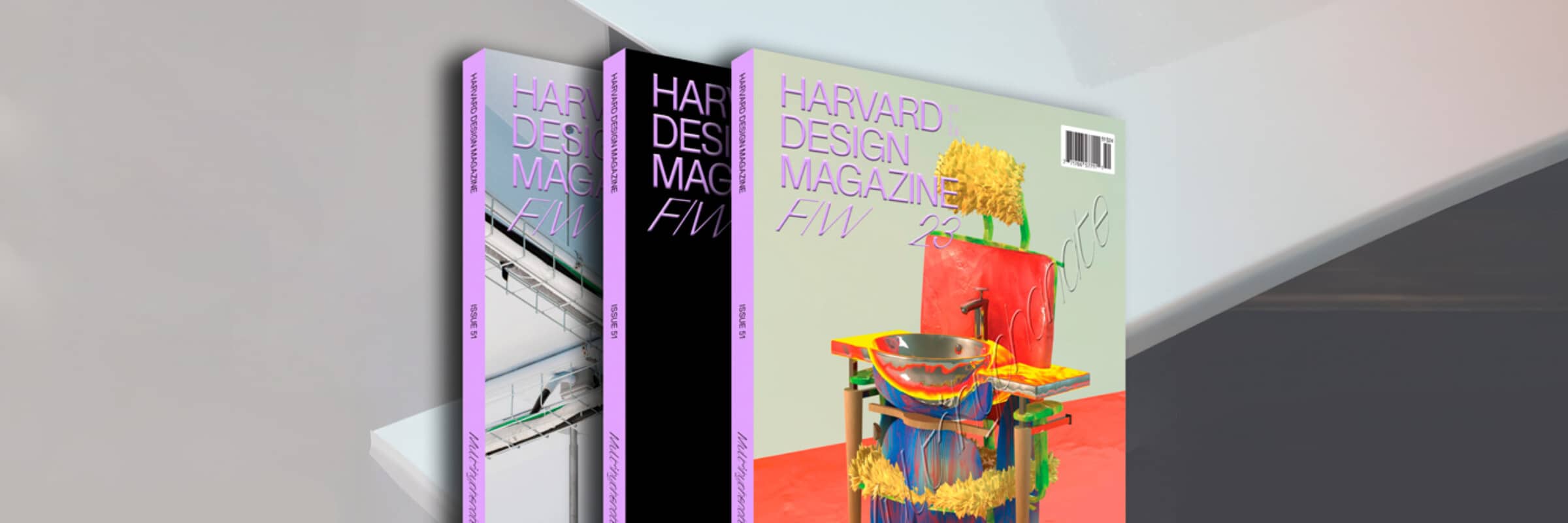 Three covers of Harvard Design Magazine.