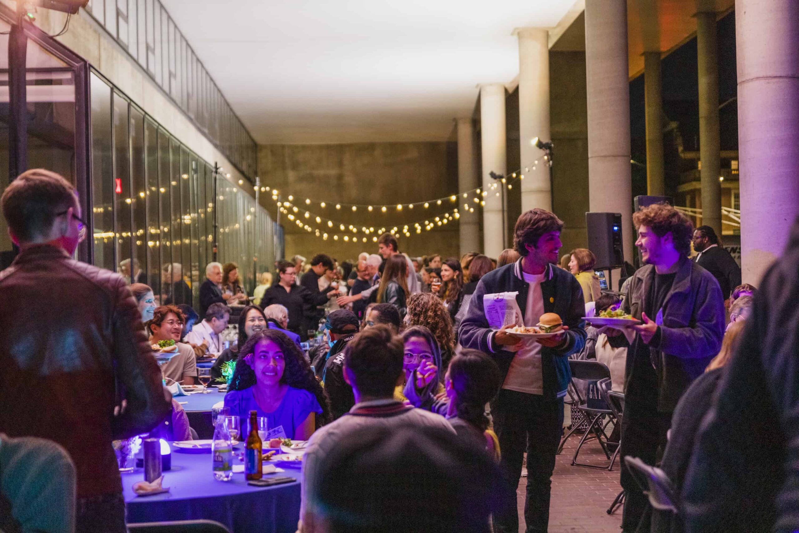 GSD Alumni gather for a reception outside of Gund Hall