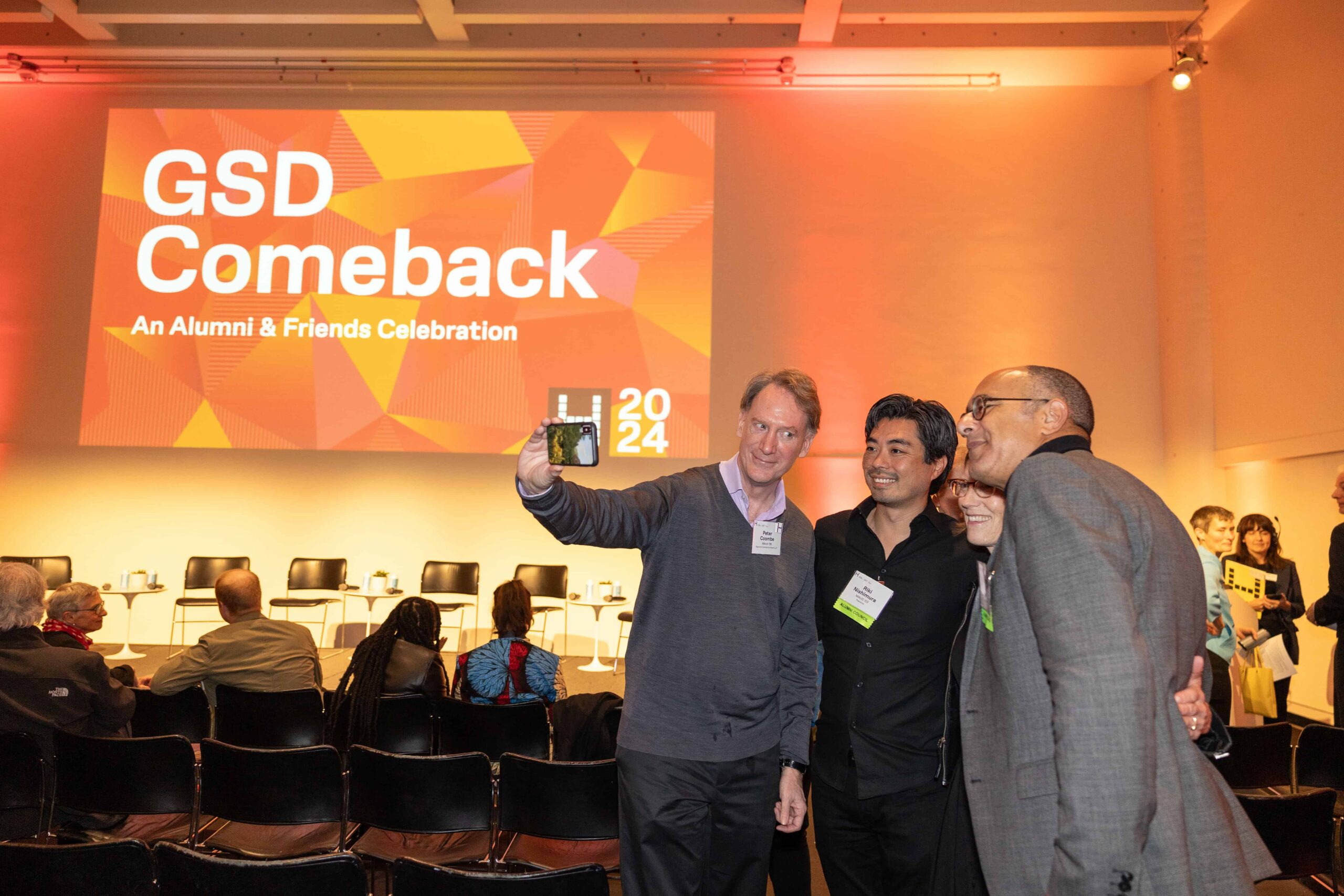 Alumni take a selfie during the 2024 GSD Comeback