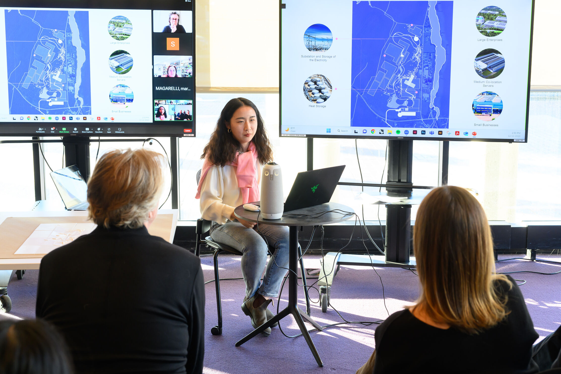 student presenting