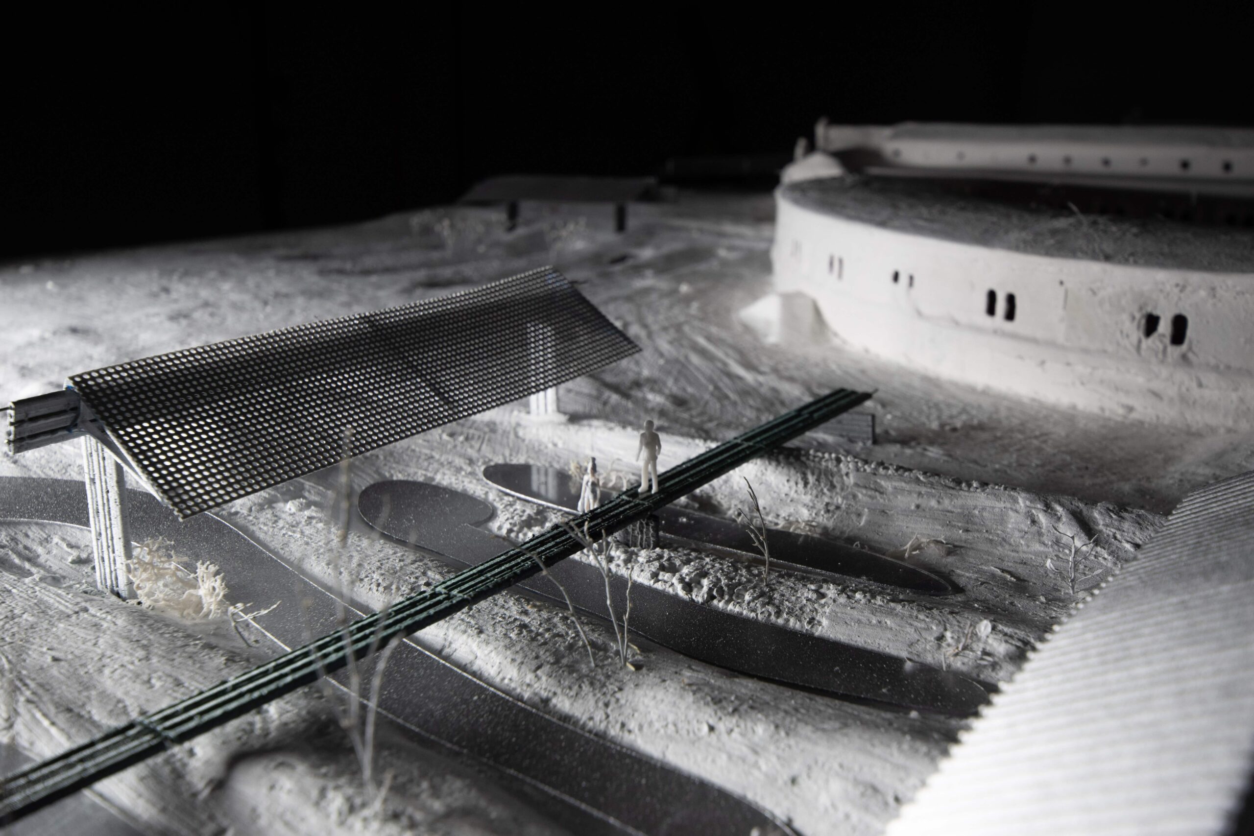 Photo of a model of a building