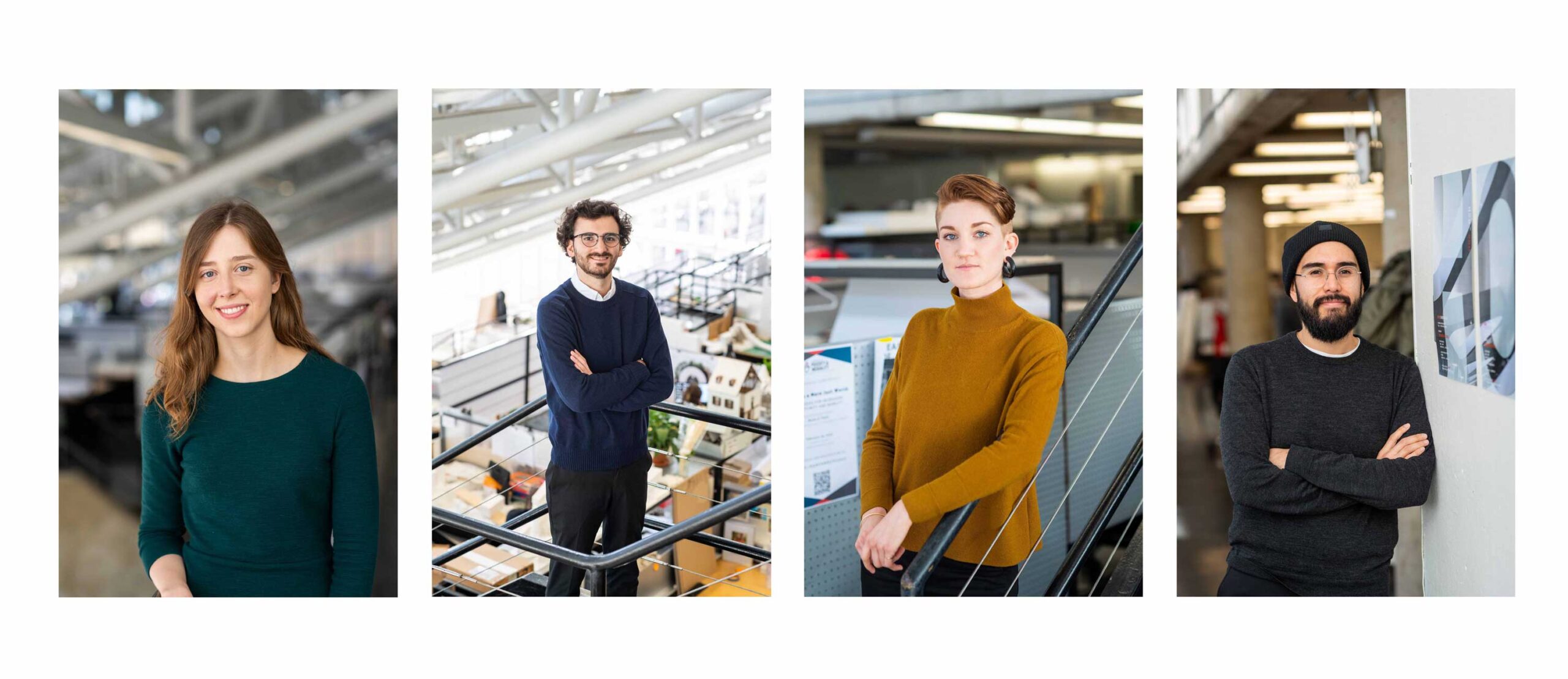 Photos of four GSD fund students in Gund Hall